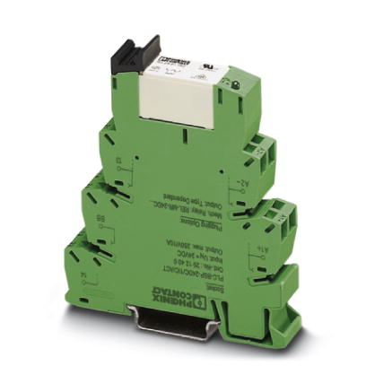 Phoenix Contact Interface Relay and Base; PLC-RPT- 24UC/21AU; Universal; 50mA; SPDT; 24VAC/DC IN; DIN Rail Mount; Push-In Connection